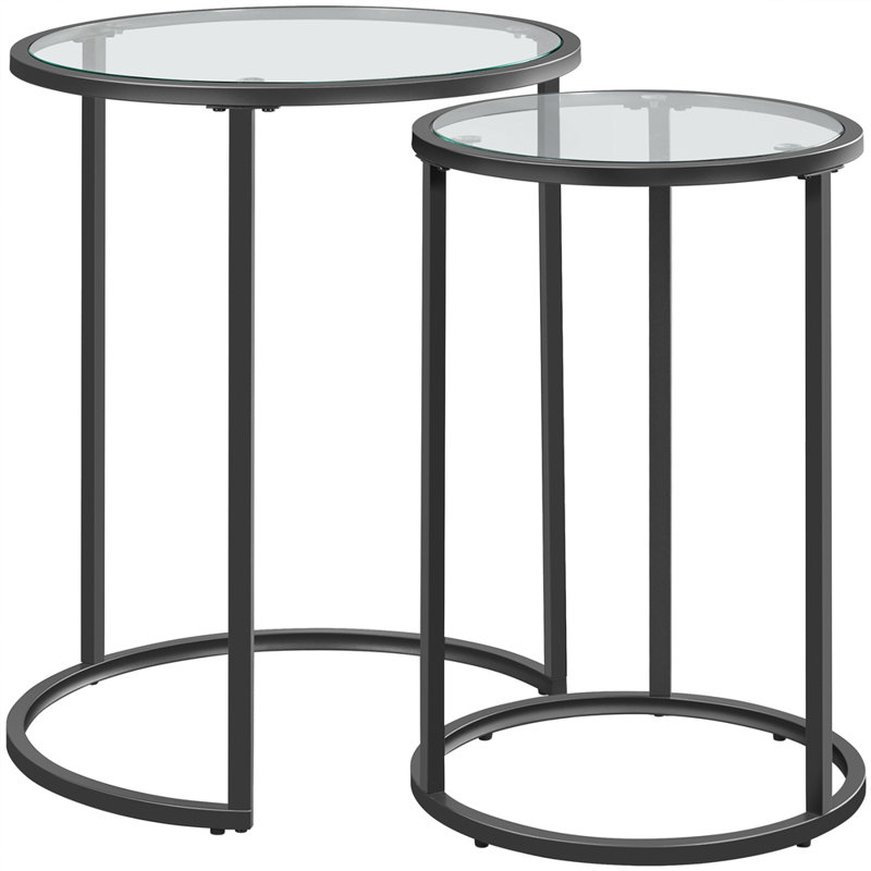 Glass round nest of tables hotsell
